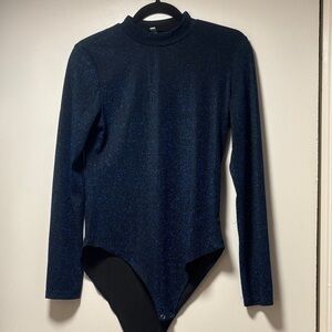 Sparkly Blue Long Sleeve Bodysuit